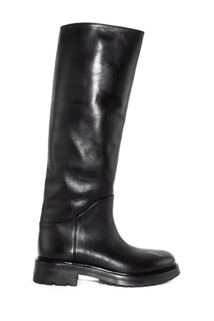 Black leather high boots ELENA IACHI | A5515NERO